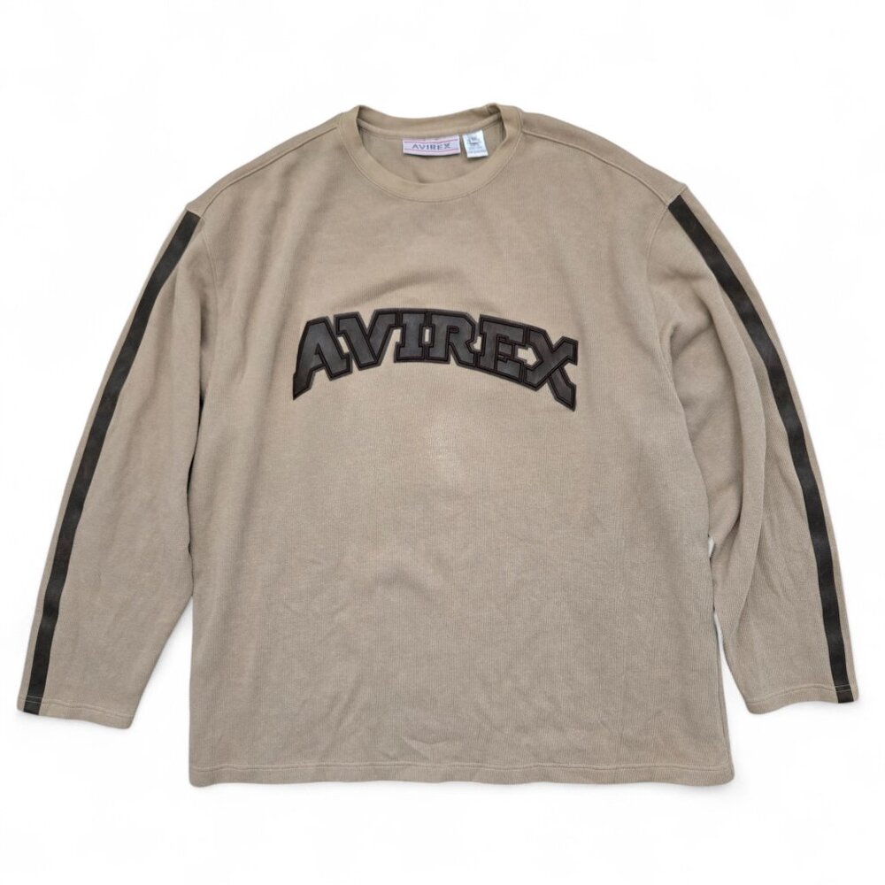 Vintage Avirex Textured Spell Out Sweater Men's Pullover Streetwear Hong Kong 3X